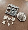 4K Micro Cutters - Square with coin and clay cut outs